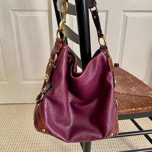 Coach Carly Bag - Beautiful Purple Color, Heavy Brass Hardware, EUC, 10616